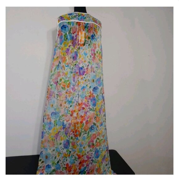 Johnny Was Jade Dylane Wild Blooms Silk Maxi Dress With Slip - Size M NEW - Picture 6 of 14